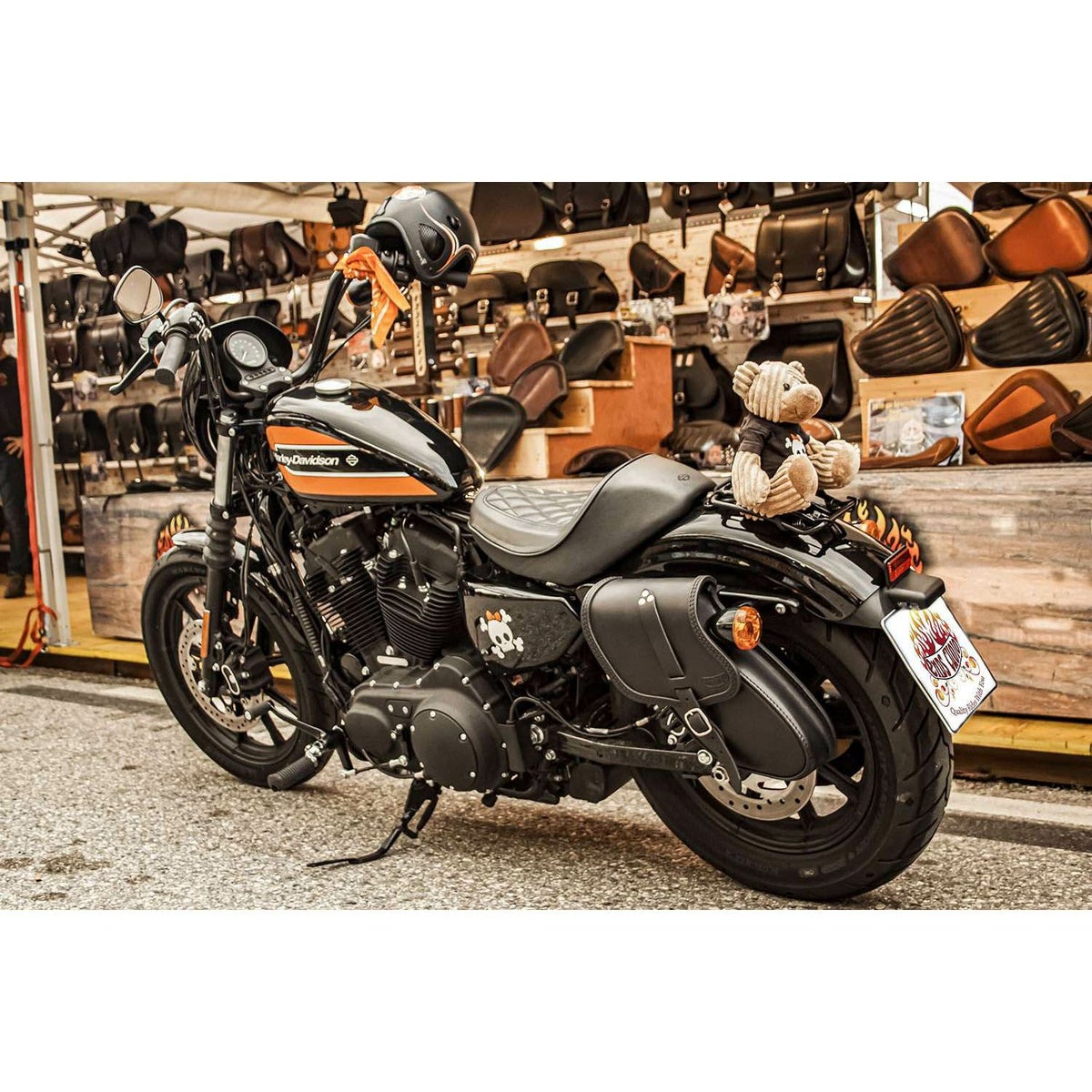 エンズクオイオ Swing レザーサドルバッグ 4.8L (ブラック)5