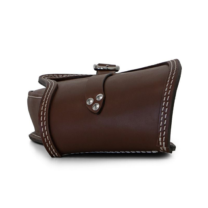 エンズクオイオ Swing レザーサドルバッグ 4.8L (ダークブラウン)2