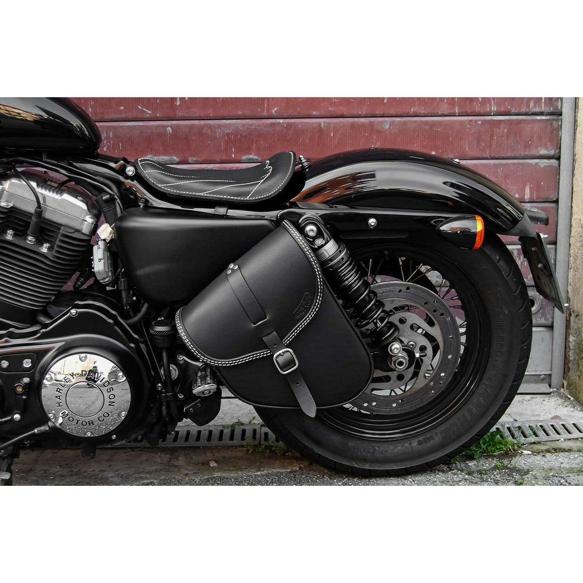 エンズクオイオ Gitan レザーサドルバッグ 6L (ブラック)4