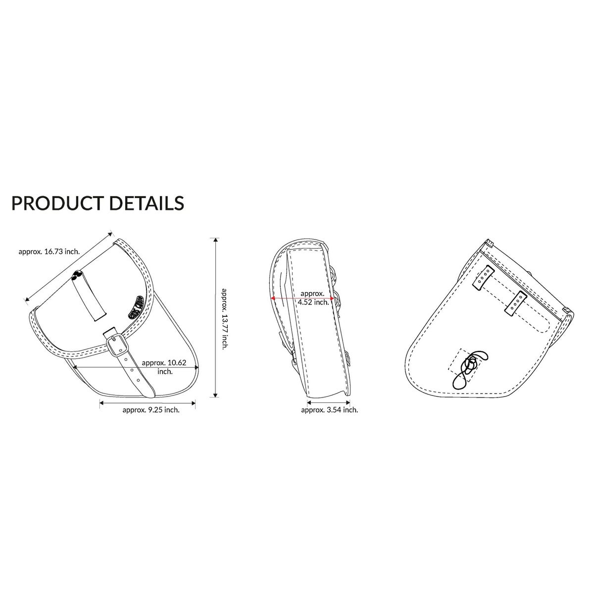 エンズクオイオ Gitan レザーサドルバッグ 6L (ブラック)18