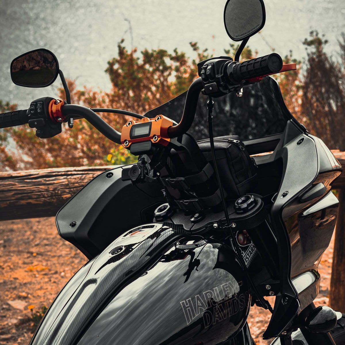 ハーレー ハンドルバー パーチクランプ オレンジ OG（オリジナルガレージモト） 2