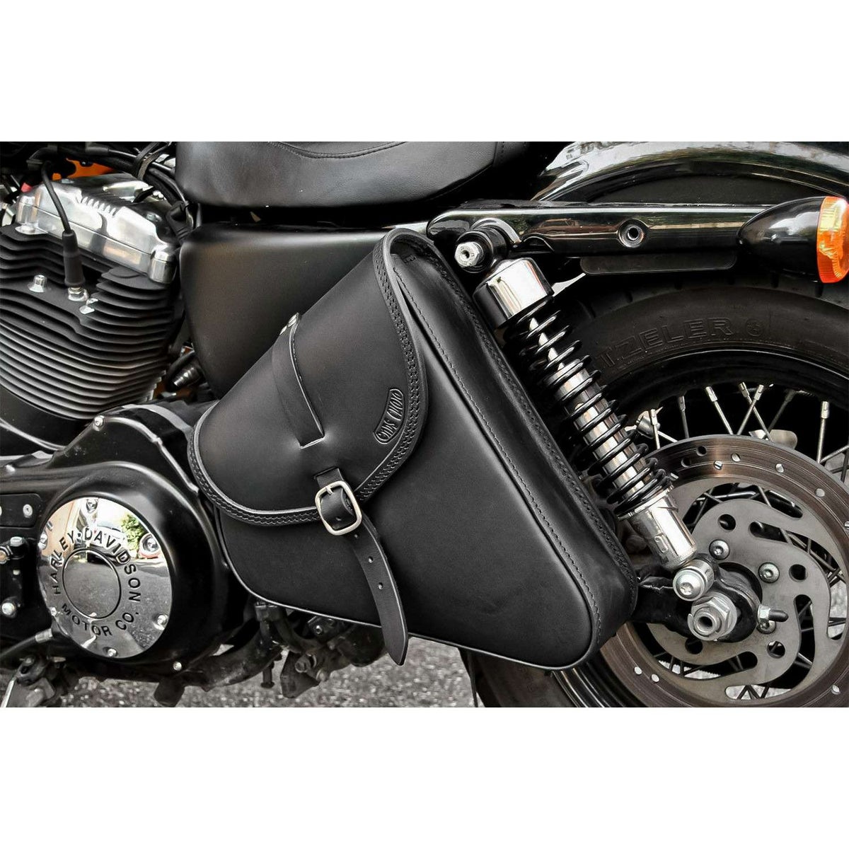 エンズクオイオ Klezmer レザーサドルバッグ 5L (ブラック)2