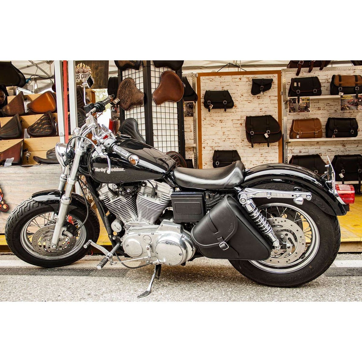 エンズクオイオ Klezmer レザーサドルバッグ 5L (リンクルレザー)4