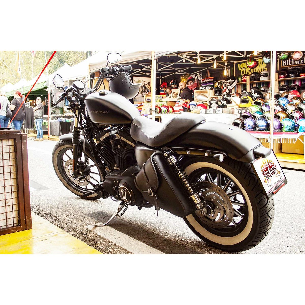 エンズクオイオ Klezmer レザーサドルバッグ 5L (リンクルレザー)5