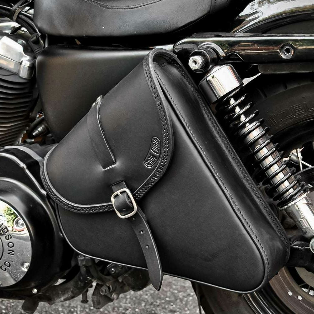 エンズクオイオ Klezmer レザーサドルバッグ 5L (ダークブラウン)1