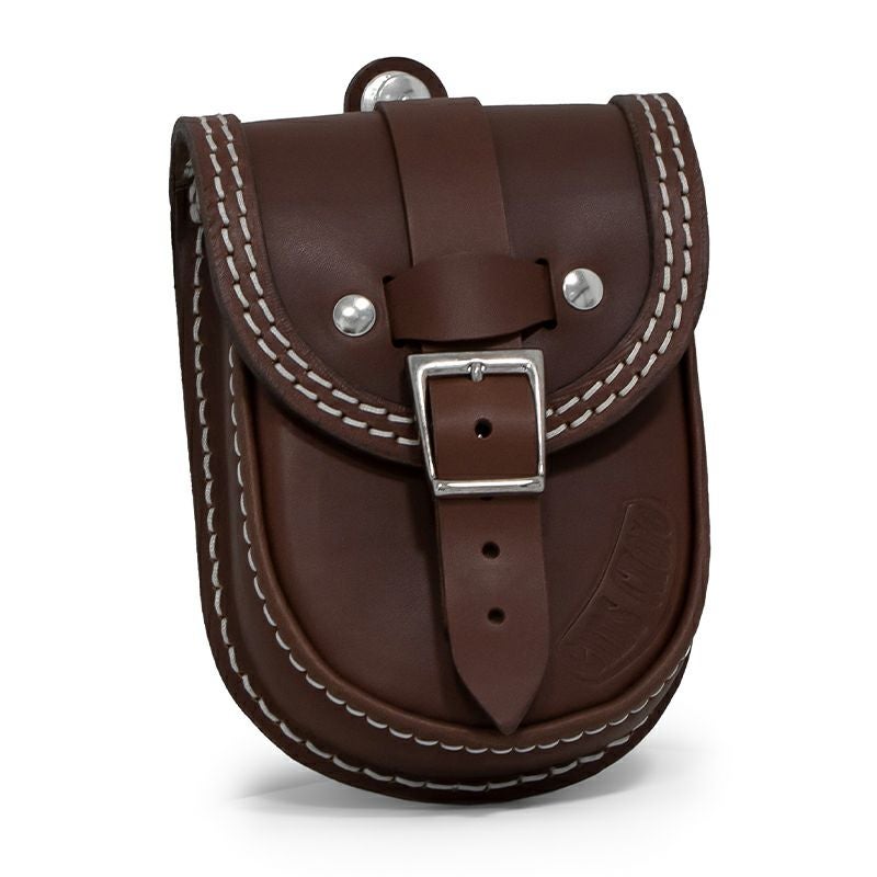 エンズクオイオ Smart レザー タンクバッグ (ダークブラウン)1