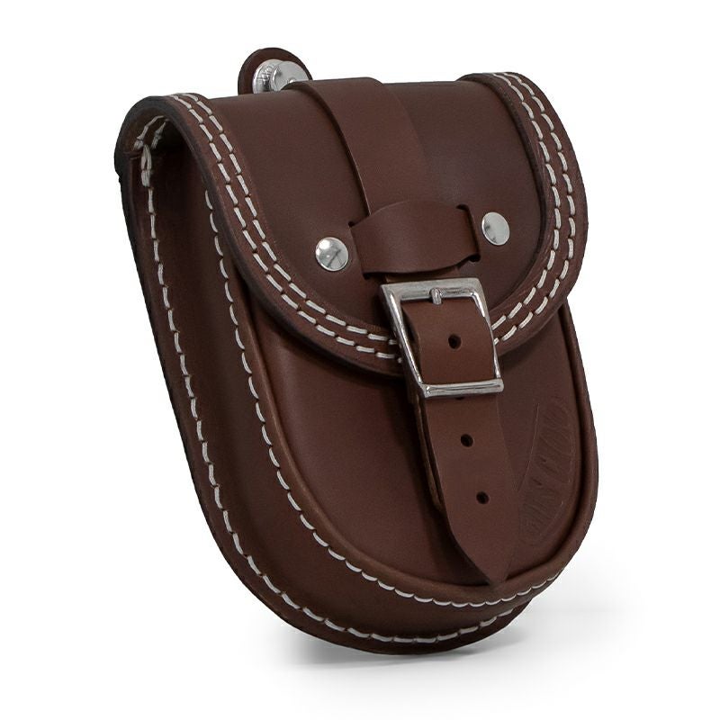 エンズクオイオ Smart レザー タンクバッグ (ダークブラウン)2