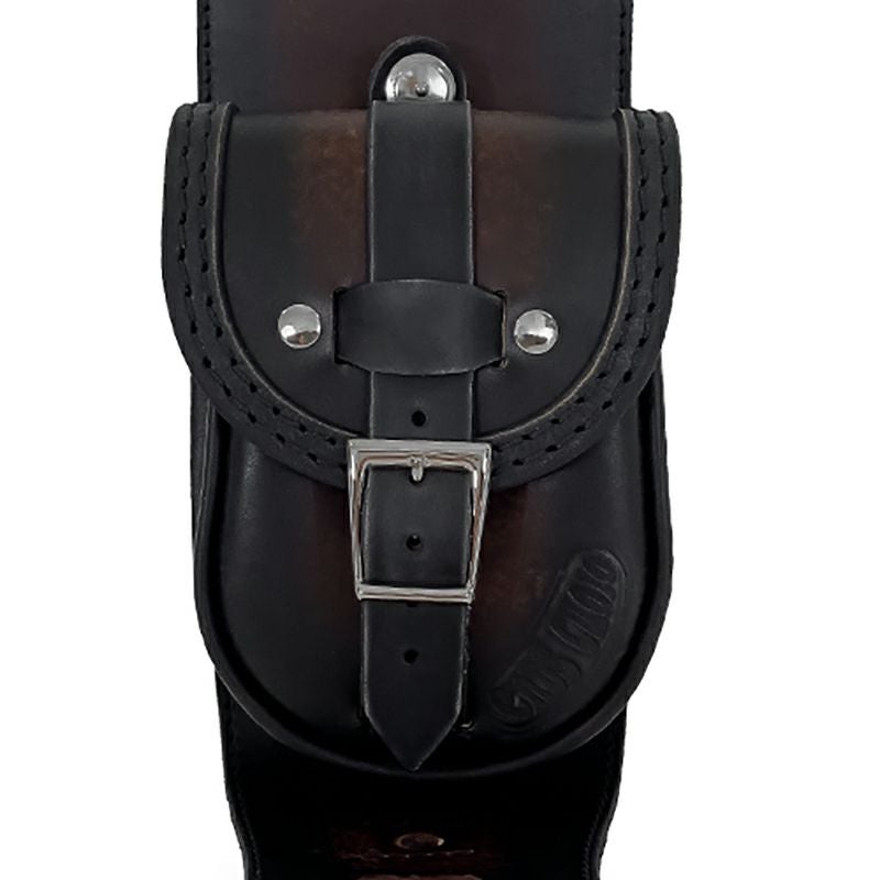 エンズクオイオ Smart レザー タンクバッグ (ディストレスト・ツートーン・ダーク)