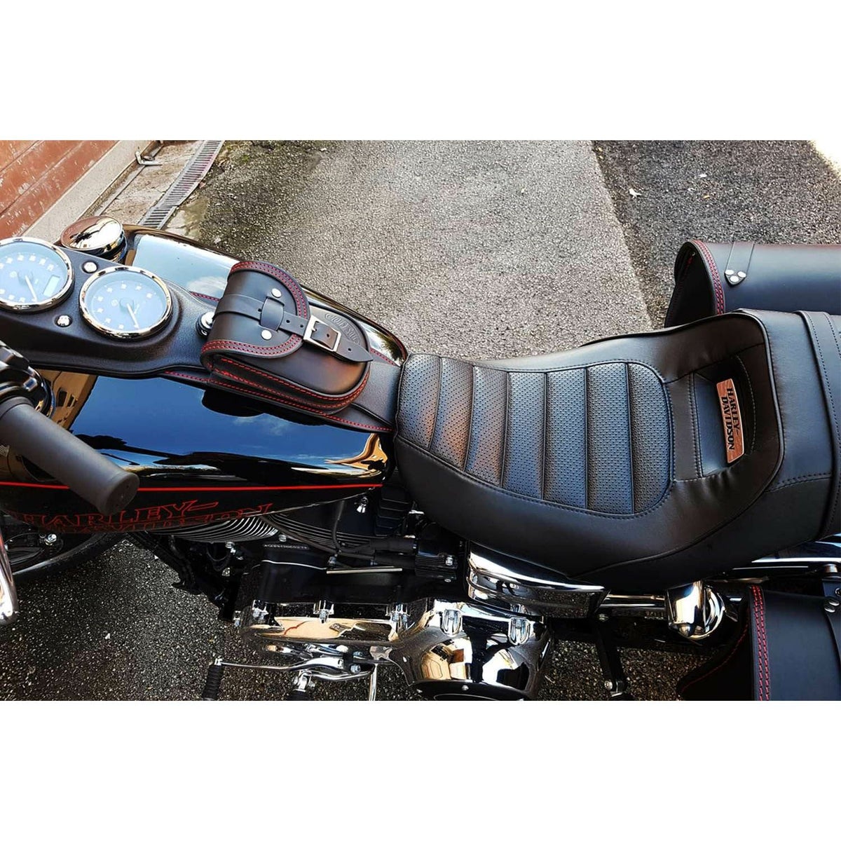 エンズクオイオ Smart レザー タンクバッグ (ブラック)1