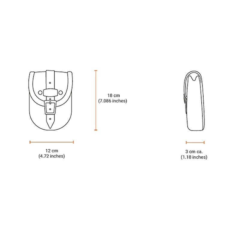 エンズクオイオ Smart レザー タンクバッグ (ダークブラウン)11