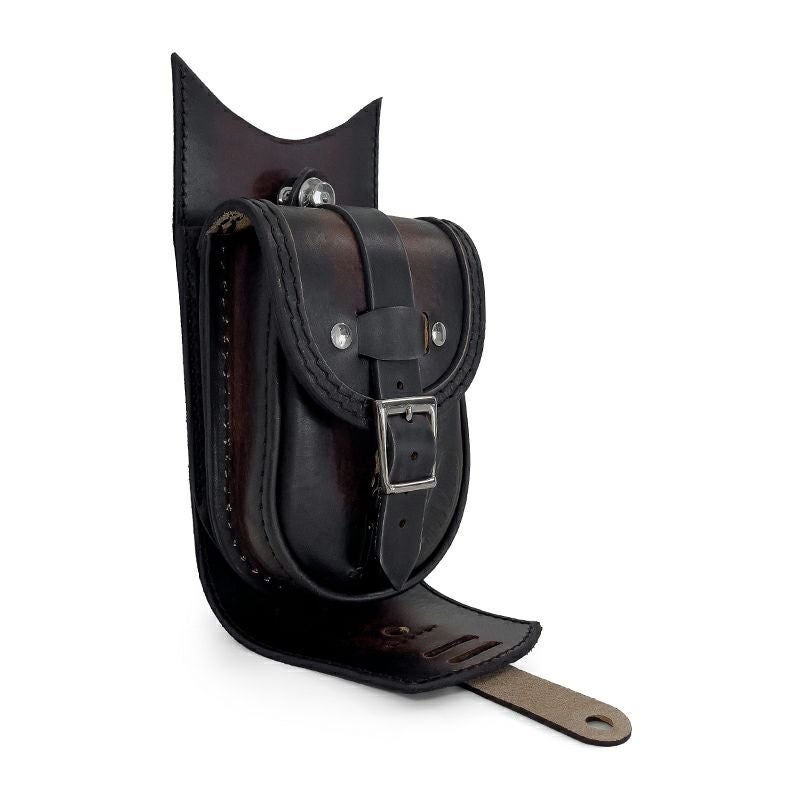 エンズクオイオ Smart レザー タンクバッグ (ディストレスト・ツートーン・ダーク)3