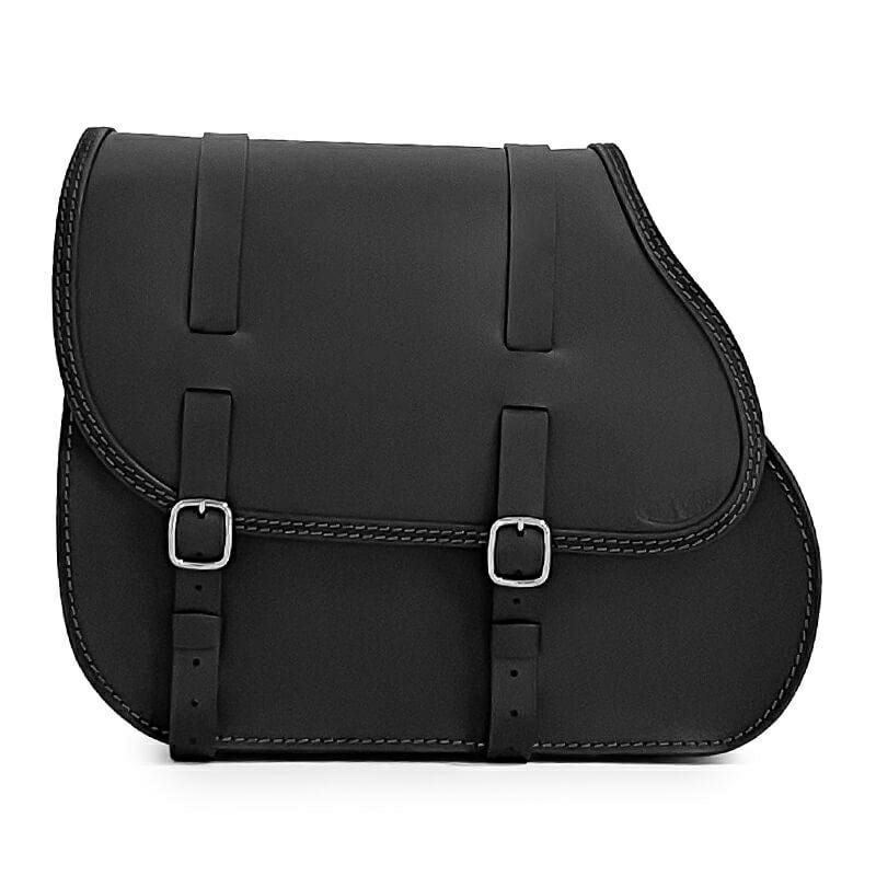 エンズクオイオ Middle Dyna レザーサドルバッグ 29.5L (ブラック)8