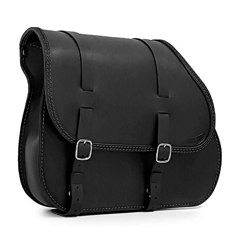 エンズクオイオ Middle Dyna レザーサドルバッグ 29.5L (ブラック)9