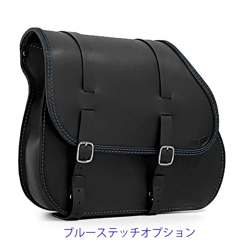 エンズクオイオ Middle Dyna レザーサドルバッグ 29.5L (ブラック)13