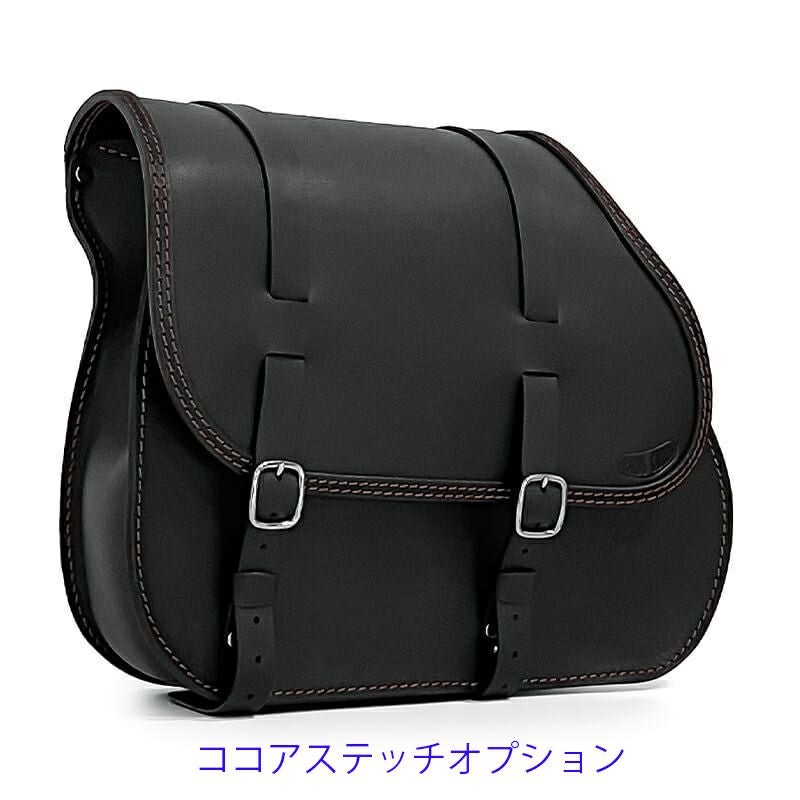 エンズクオイオ Middle Dyna レザーサドルバッグ 29.5L (ブラック)16