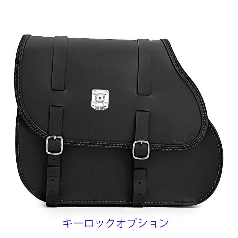 エンズクオイオ Middle Dyna レザーサドルバッグ 29.5L (リンクルレザー)8