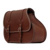 エンズクオイオ Middle Dyna レザーサドルバッグ 29.5L (ダークブラウン)2