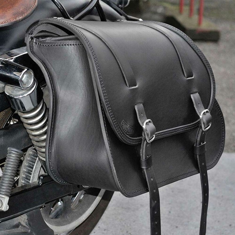 エンズクオイオ Little Dyna レザーサドルバッグ 25.5L (ブラック)