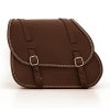 エンズクオイオ Little Dyna レザーサドルバッグ 25.5L (ダークブラウン)