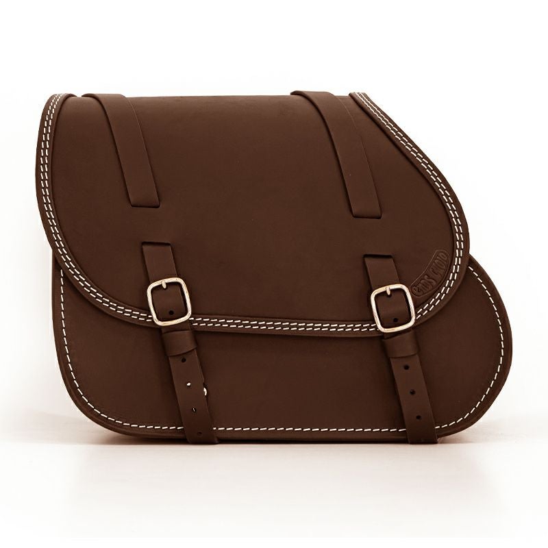 エンズクオイオ Little Dyna レザーサドルバッグ 25.5L (ダークブラウン)