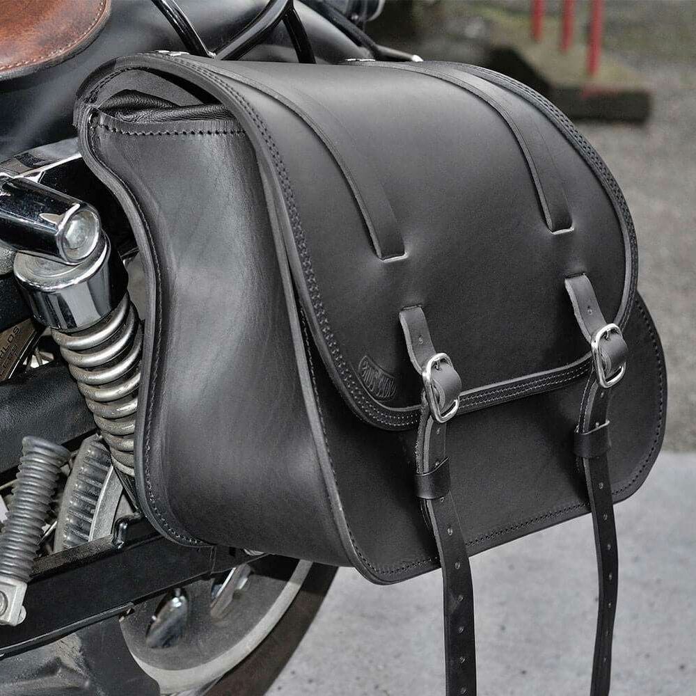 エンズクオイオ Little Dyna レザーサドルバッグ 25.5L (ダークブラウン)2