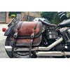 エンズクオイオ Little Dyna レザーサドルバッグ 25.5L (ディストレスト・ツートーン・ダーク)2