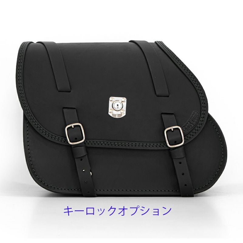 エンズクオイオ Little Dyna レザーサドルバッグ 25.5L (ディストレスト・ツートーン・ダーク)6