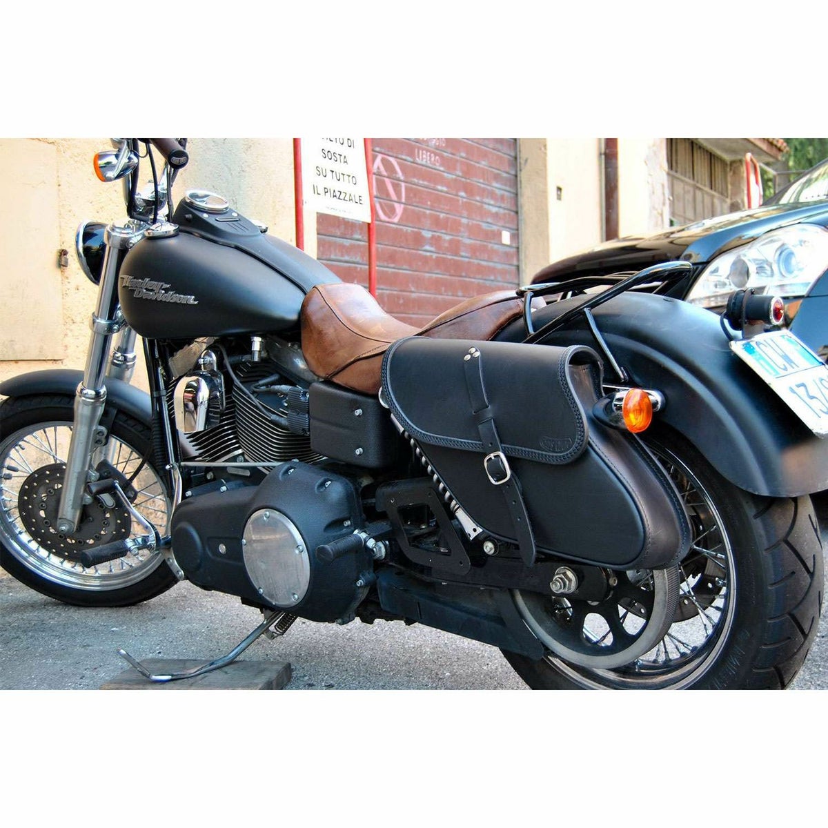 エンズクオイオ Tango レザーサドルバッグ 9L (ダークブラウン)7