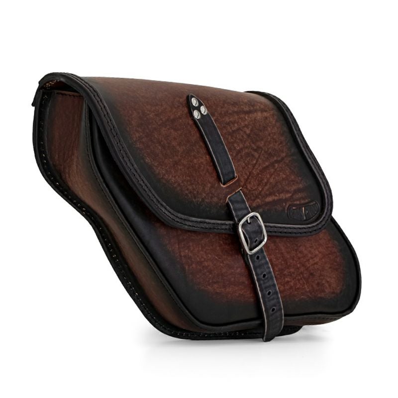 エンズクオイオ Tango レザーサドルバッグ 9L (ディストレスト・ツートーン・ダーク)6