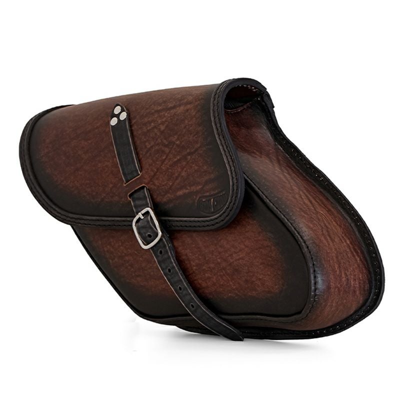 エンズクオイオ Tango レザーサドルバッグ 9L (ディストレスト・ツートーン・ダーク)7