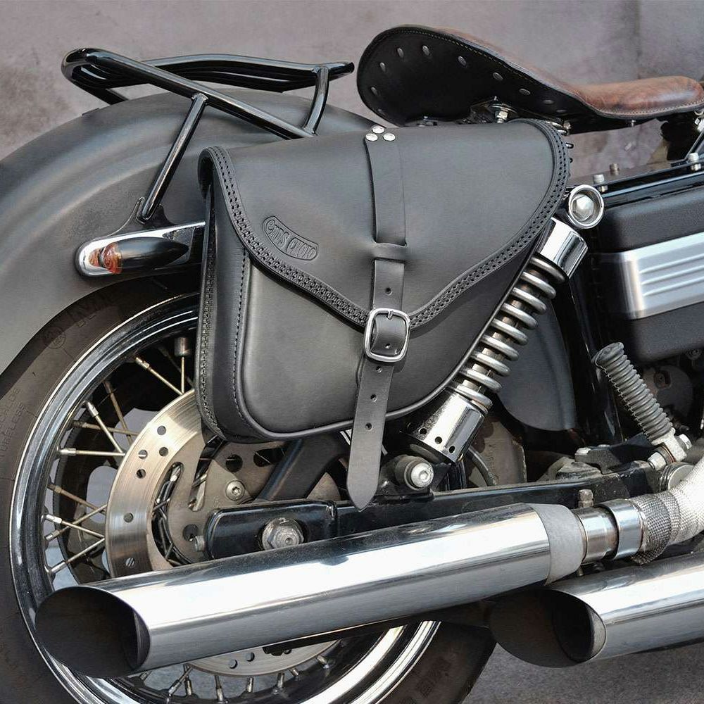 Small Tango レザーサドルバッグ 5.6L (リンクルレザー)4