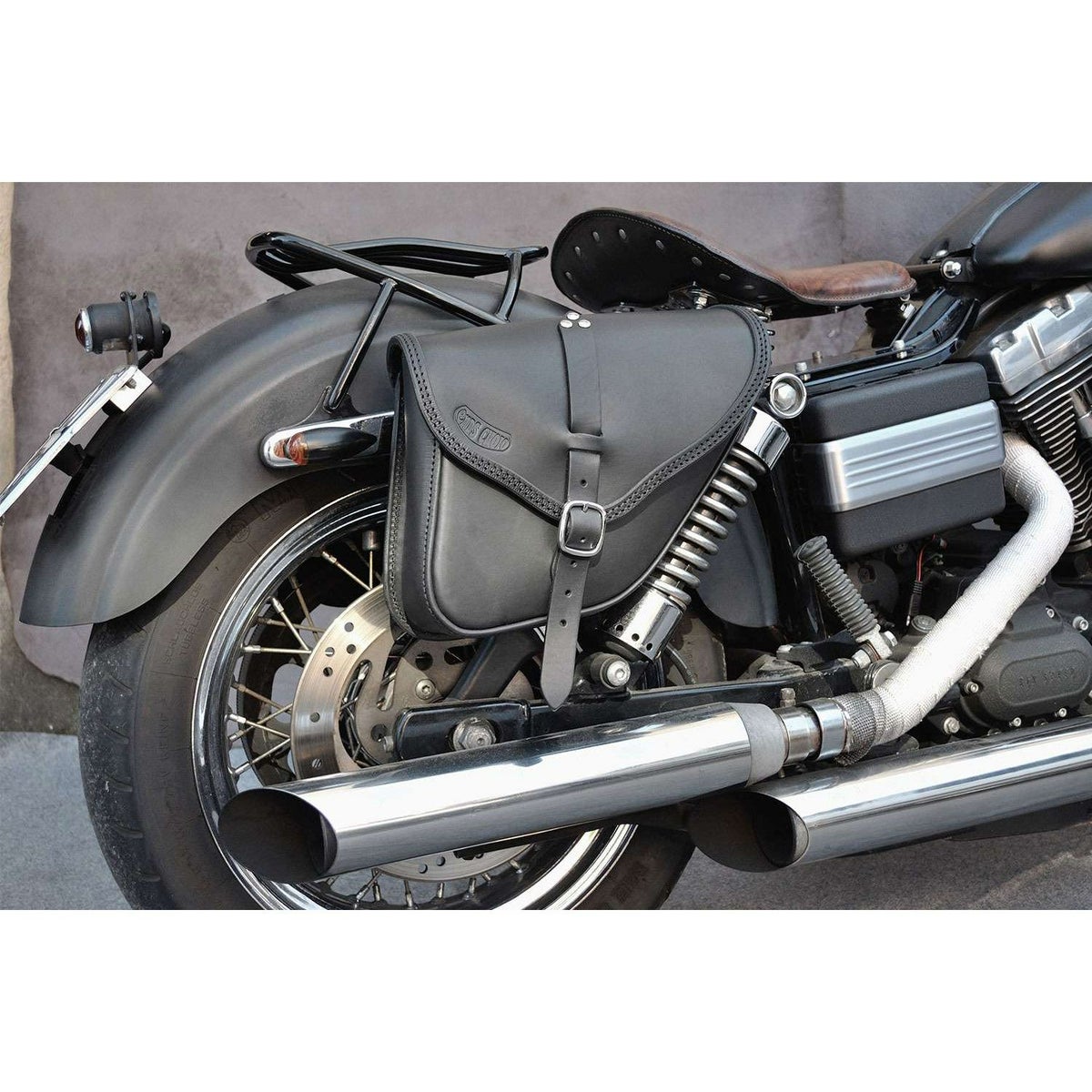 Small Tango レザーサドルバッグ 5.6L (リンクルレザー)7