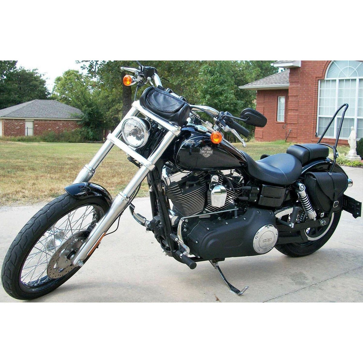 Small Tango レザーサドルバッグ 5.6L (ダークブラウン)8