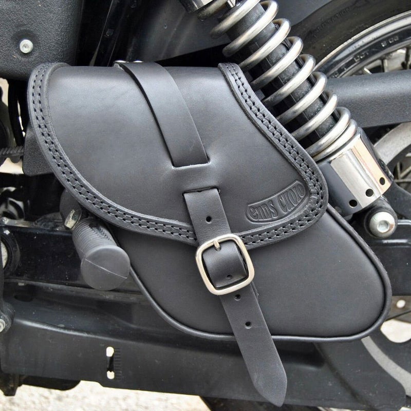 エンズクオイオ POP レザーサドルバッグ 3.2L (ブラック)