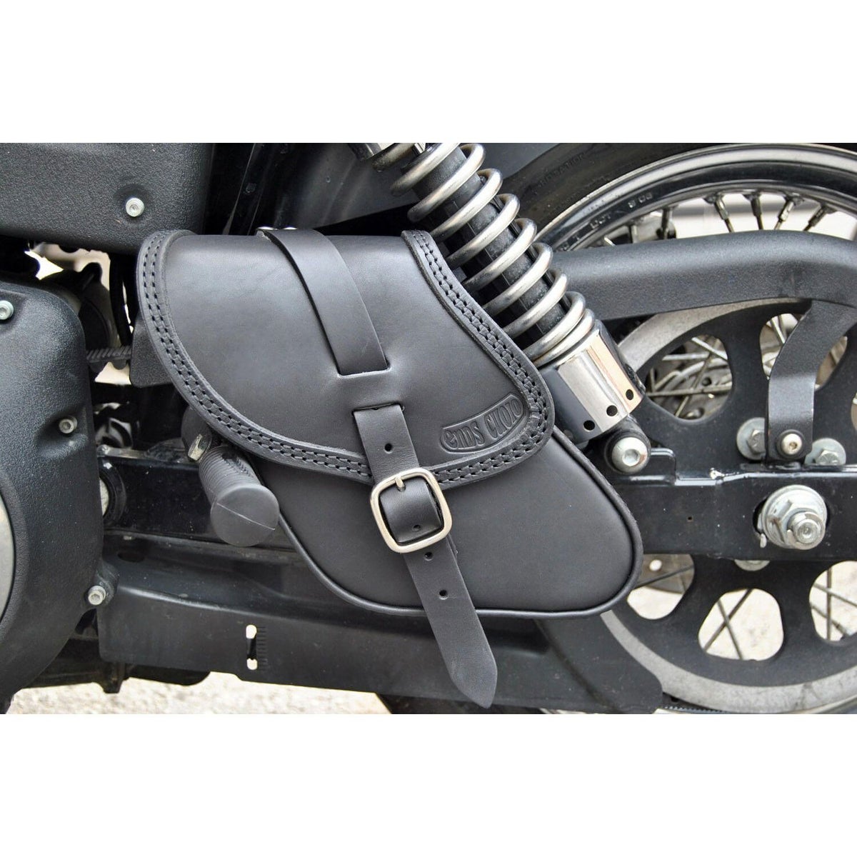 エンズクオイオ POP レザーサドルバッグ 3.2L (リンクルレザー)6