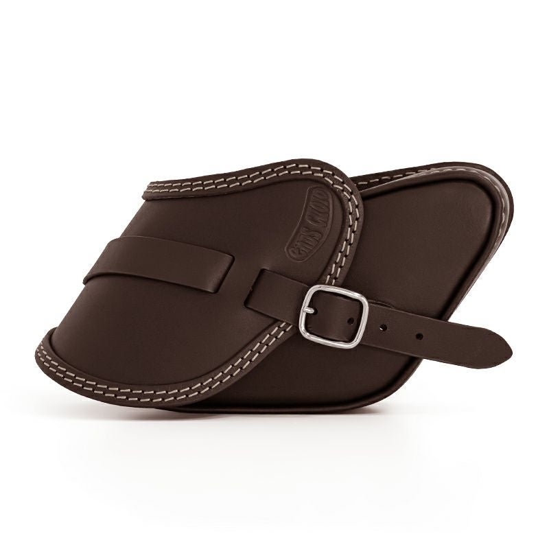 エンズクオイオ POP レザーサドルバッグ 3.2L (ダークブラウン)