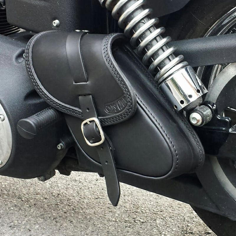 エンズクオイオ POP レザーサドルバッグ 3.2L (ダークブラウン)4