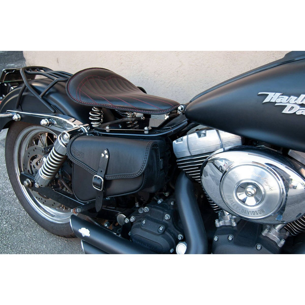 エンズクオイオ Battery Cover Bag レザーサドルバッグ 2.9L (ブラック)2