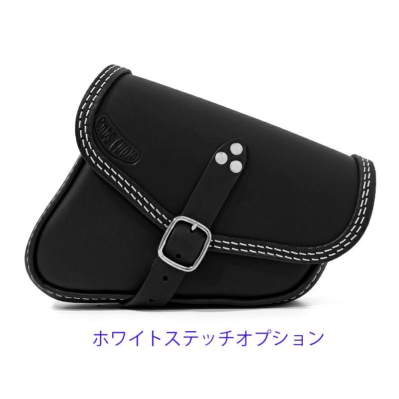 エンズクオイオ Battery Cover Bag レザーサドルバッグ 2.9L (ブラック)12