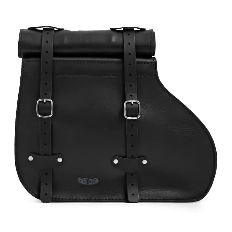 エンズクオイオ Roll Middle Dyna レザーサドルバッグ 46.3L (ブラック)7