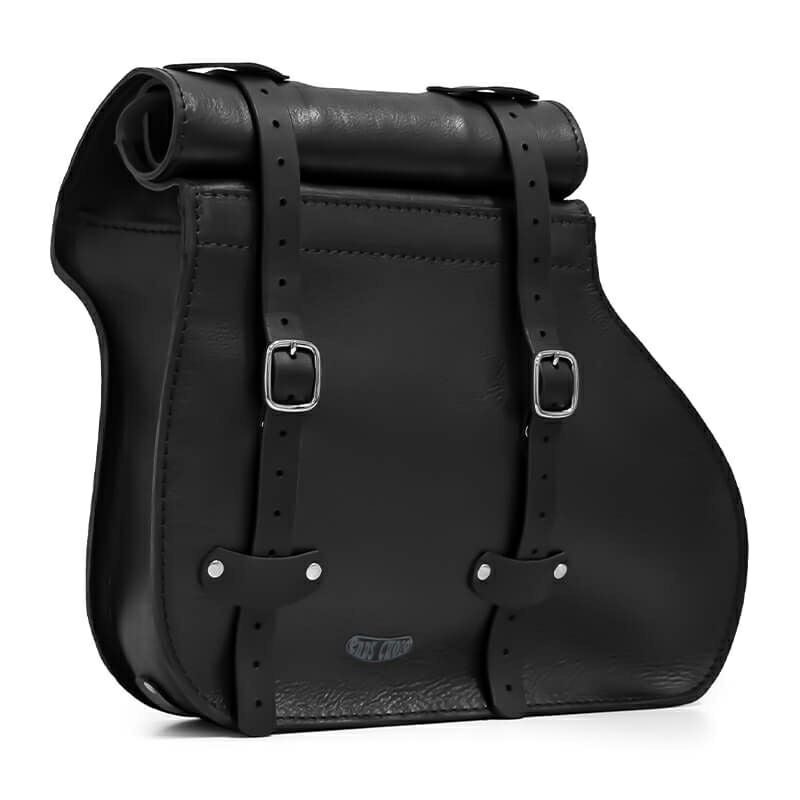 エンズクオイオ Roll Middle Dyna レザーサドルバッグ 46.3L (ブラック)8