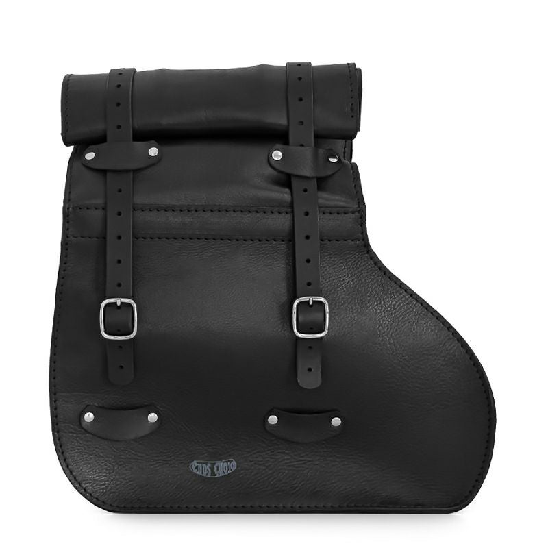 エンズクオイオ Roll Middle Dyna レザーサドルバッグ 46.3L (ブラック)10