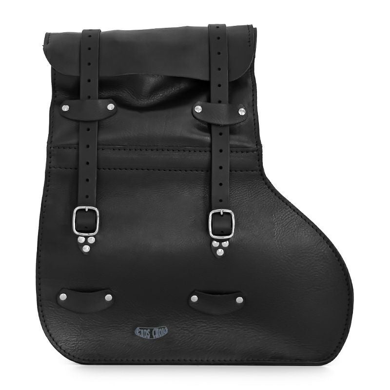 エンズクオイオ Roll Middle Dyna レザーサドルバッグ 46.3L (ブラック)11