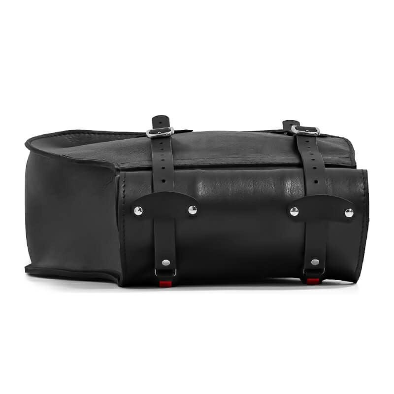 エンズクオイオ Roll Middle Dyna レザーサドルバッグ 46.3L (ブラック)12