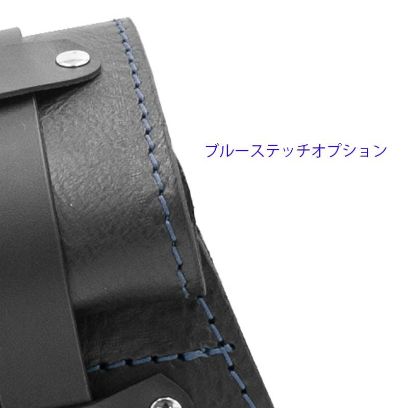 エンズクオイオ Roll Middle Dyna レザーサドルバッグ 46.3L (ブラック)15