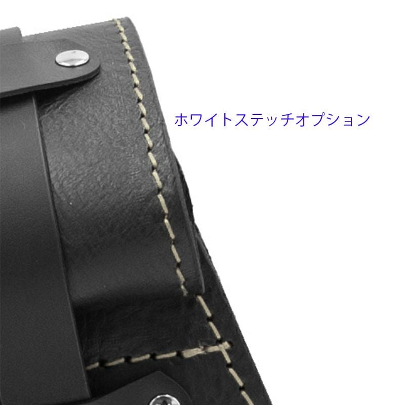 エンズクオイオ Roll Middle Dyna レザーサドルバッグ 46.3L (ブラック)16