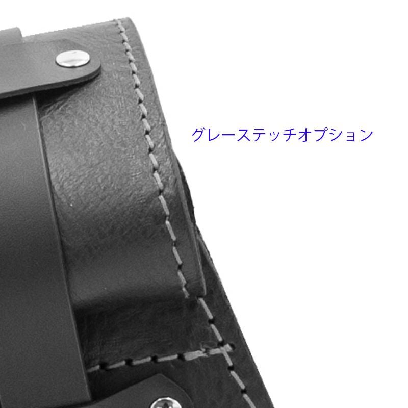 エンズクオイオ Roll Middle Dyna レザーサドルバッグ 46.3L (ブラック)18