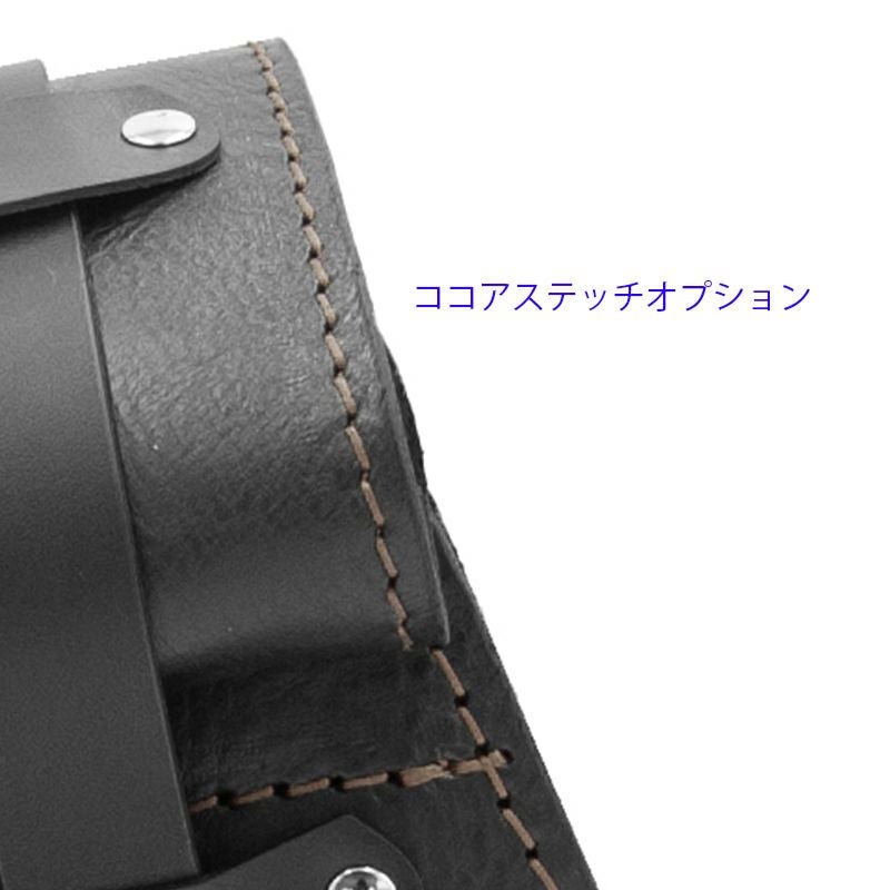 エンズクオイオ Roll Middle Dyna レザーサドルバッグ 46.3L (ブラック)19