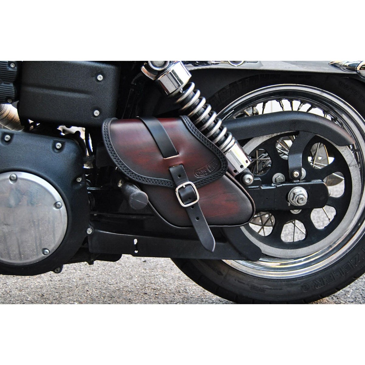 エンズクオイオ POP レザーサドルバッグ 3.2L (ツートーン・ダーク)2