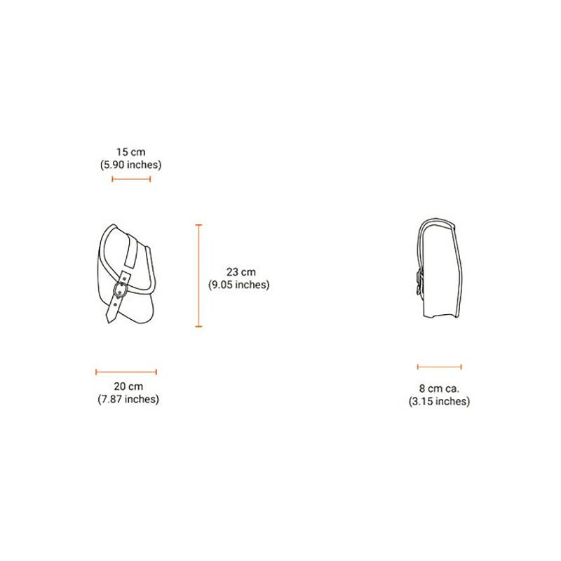 エンズクオイオ POP レザーサドルバッグ 3.2L (ツートーン)4